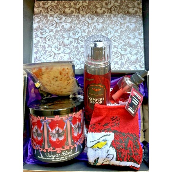 Bath & Body Works Vampire Blood Gift Box-Candle, Mist, Wallflower Bulb-Self Care - Picture 3 of 9